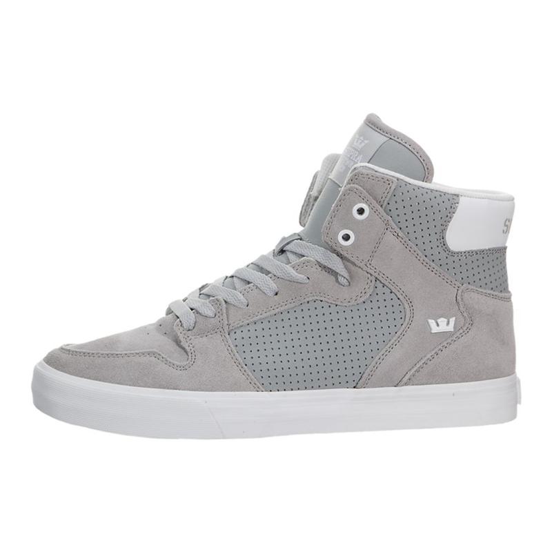 Supra VAIDER Sneaker High Damen Grau Weiß Deutschland ZMPHB1947